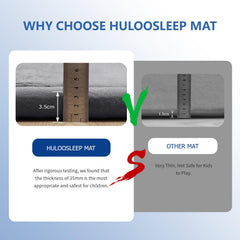 Huloo Sleep play mat non-slip bottom provides stable crawling on smooth floors.