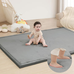 Huloo Sleep Baby Play Mat with soft velvet surface for gentle play.