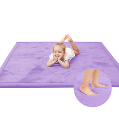 Huloo Sleep Lavender baby play mat with memory foam for cozy tummy time.