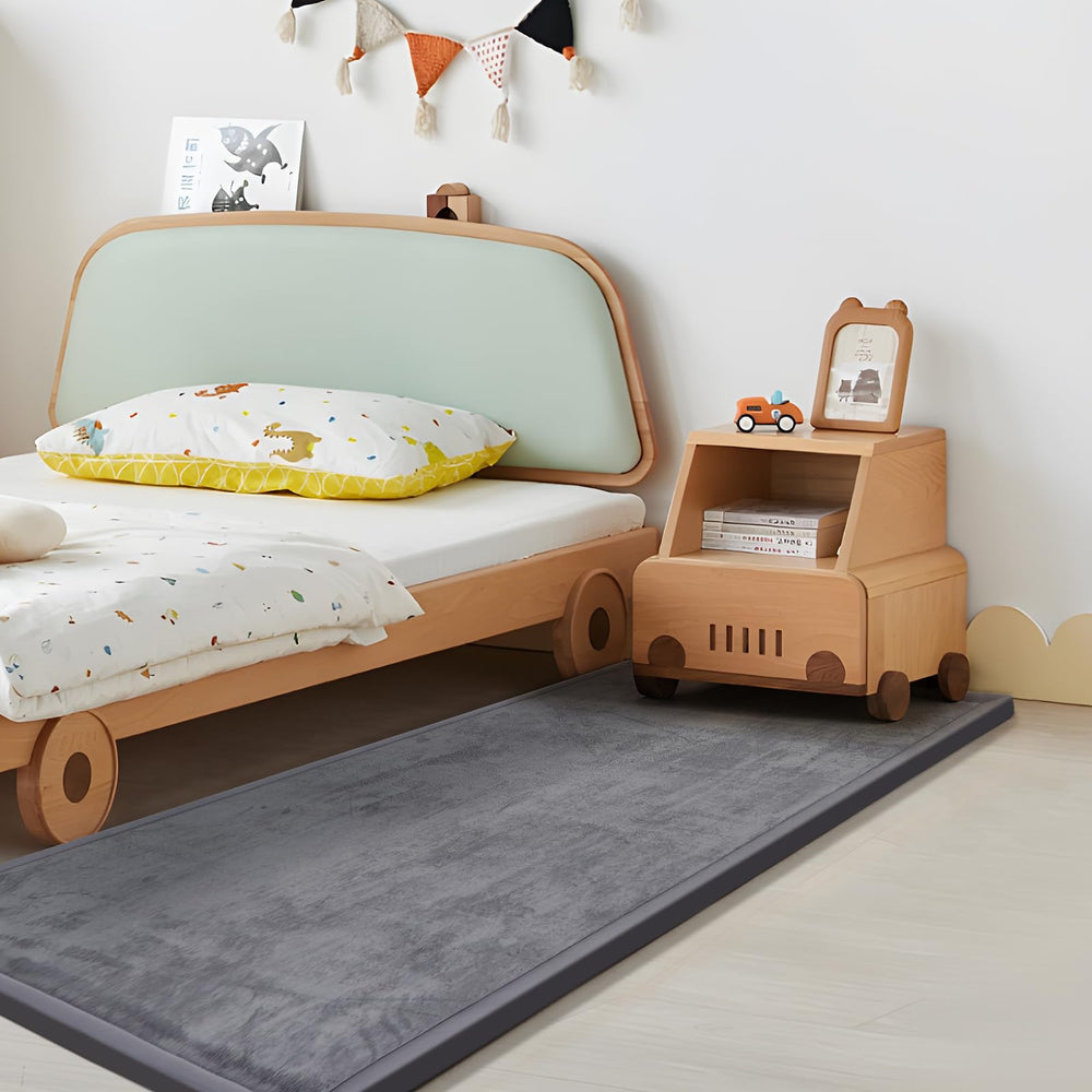 Huloo Sleep play mat memory foam cushioning, close-up for safe crawling
