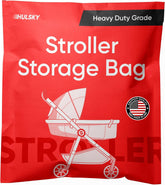 Hulsky stroller bag closed top view protecting a stroller during storage.