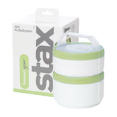 humangear Eat System XL white-green container front for easy lunch organization.