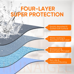 HUNAIGEE chair pad waterproof back keeps it in place