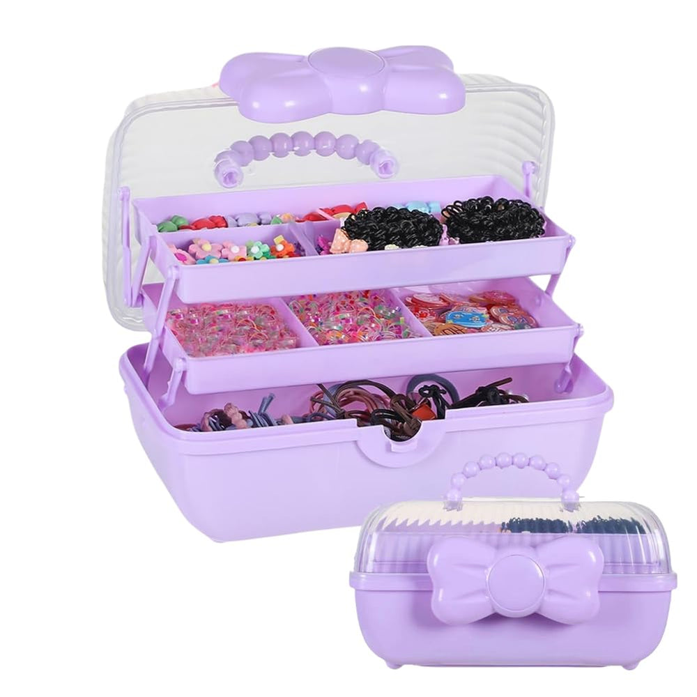 Huniupore hair organizer with three layers for easy access to headbands and clips.