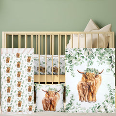 HunnmingRe Highland Cow baby blanket for cozy naps and gentle warmth.