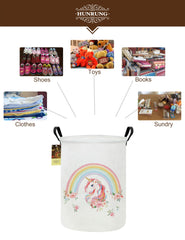 HUNRUNG collapsible storage bin folds flat for space saving