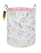 HUNRUNG unicorn-pattern large laundry hamper for toy organization in nursery