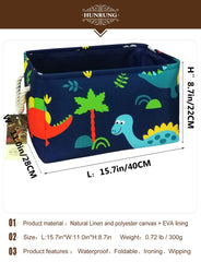 HUNRUNG storage basket with animal pattern for nursery organization