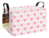 HUNRUNG Rectangle Storage Basket with cute canvas design keeps toys organized.