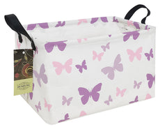 HUNRUNG rectangle storage basket with cute canvas design for versatile organization