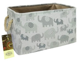 HUNRUNG rectangle storage basket with elephant pattern in full view for organized living spaces