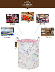 HUNRUNG spacious storage basket fits diapers, clothes, and books for quick access