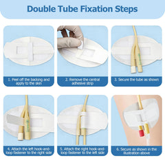 Huoflame patch compatible with PEG/J tubes and Foley catheters for versatile use.