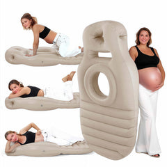 Hushblade pregnancy pool float with belly hole supports the belly and hips while lounging.