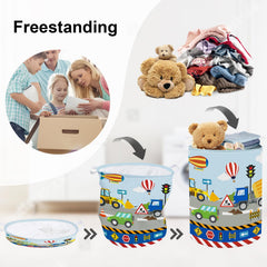 HUUMONSS 63L large capacity hamper ready to hold clothes and plush toys.