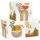 HUUMONSS boho leaves storage cube in warm tones for clutter-free living room organization