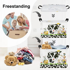 HUUMONSS Cute Baby Nursery Basket brightens the room while keeping toys tidy.