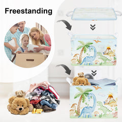 HUUMONSS dinosaurs-pattern nursery basket helps organize toys and clothing