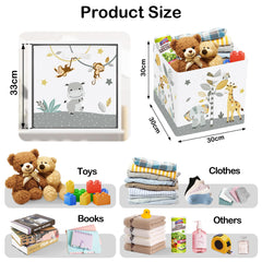 HUUMONSS giraffe cube bin ideal for kids' books and clothes.