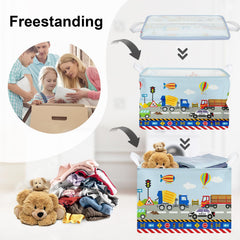 HUUMONSS kids-toy-storage-basket holds crafts and books in a playful way.