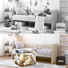HUUMONSS Owl decor nursery basket keeps toys and books tidy
