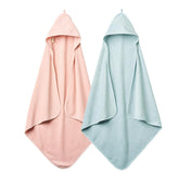 Huxie Baby Hooded Towel blush on baby after bath for gentle warmth