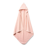 Huxie baby hooded towel in organic cotton, plush and gentle for delicate skin.
