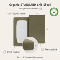 Huxie standard 28x52 crib sheet fits most US cribs