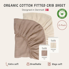 Huxie 28x52 fitted sheet with deep pockets and elastic edge.