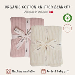 Huxie knitted baby blanket texture closeup reveals breathable knit weave.