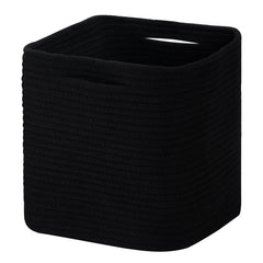 HUZNXVY cube storage bin black front view ideal for organized shelves