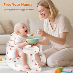 Hvygss inflatable baby chair features built-in pump for quick setup
