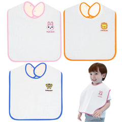 Hwieccogts 3-pack large bibs provide full-mealtime coverage for toddlers.