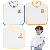 Hwieccogts baby bibs 3-pack front view showing full coverage during meals