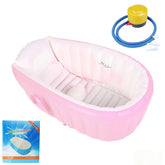 HyAdierTech inflatable baby bathtub in setup for convenient home baths.