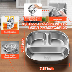 Close-up of Hyperzacc plate compartments highlighting portion control.