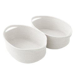 HZFTJOY 2-pack gift basket white, ideal for elegant gifting and home organization.