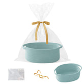 HZFTJOY gift basket in Aqua, a charming packaging option for gifts and small keepsakes.
