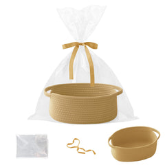 HZFTJOY gift basket with bag and ribbon, ideal for gifting occasions.