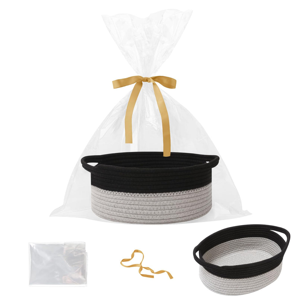 HZFTJOY gift basket with bag and ribbons enhances elegant gift presentation