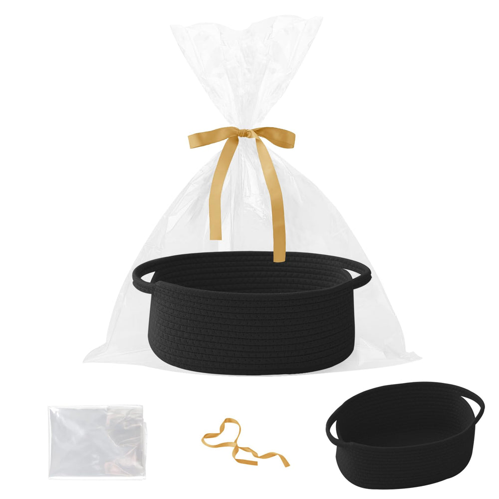 HZFTJOY gift basket with gift bag and ribbon for elegant gift presentation