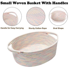 HZFTJOY handmade storage basket with handles adds durable organization.
