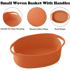 HZFTJOY small handled basket ideal for shelf storage and tidy organization