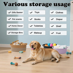 HZFTJOY multi-purpose storage basket perfect for living room shelves