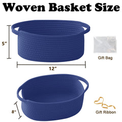 HZFTJOY small rope woven shelf basket blends with any shelf