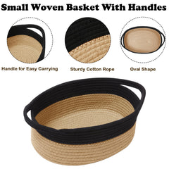 HZFTJOY storage basket with handles keeps items organized and easy to carry.