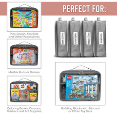 IAMRU toy storage bag collapsible design saves space when not in use