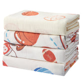 IBESTOPIA basketball print swaddle blanket for cozy wrapping and photo-ready moments
