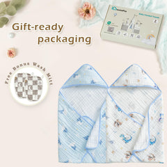 IBESTOPIA 32x32 towel size provides ample newborn and toddler coverage.