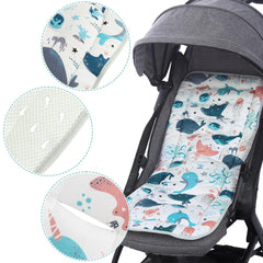 Ibluelover stroller seat liner breathable fabric keeps baby cool on errands.